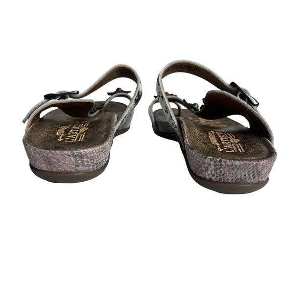 LArtiste Spring Step Kindness Sandals Snake Print Floral Design Leather Size 38 - Picture 6 of 12